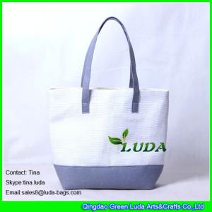 China LUDA cheap promotion handbags paper straw hobo shoulder beach bags on sale