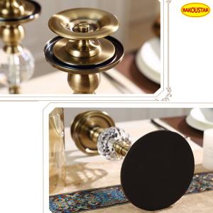 Eco Friendly Nordic Style Glass Candlestick With Metal Column