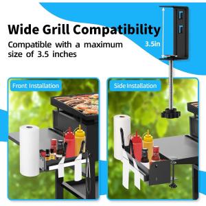 Griddle Caddy with Magnetic Tool Holder BBQ Accessories Storage Box with Paper