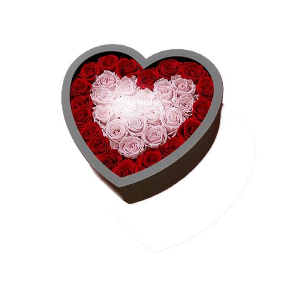 Custom Design Cardboard Heart Shape Packaging Gift Flower Box with Luxury Printing