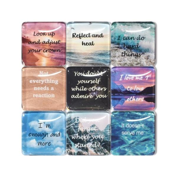 Personalized Diy Glass Magnetic Souvenir Set Multipurpose Durable 29*8.5mm