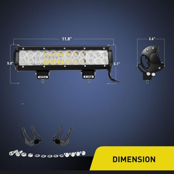 72 W 22 Inch Spot Flood Combo LED Light Bar , LED Off Road Driving Lights