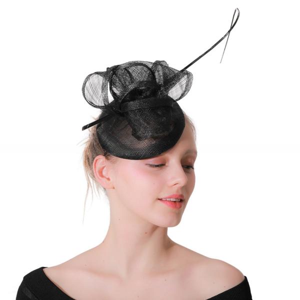 Dyed Party Decoration Wedding Sinamay Feather Fascinator with Headband Included