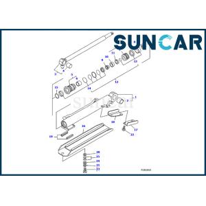 China YM172186-72190 Boom Cylinder Seal Kit Komatsu PC09FR-1 Excavator Hydraulic Cylinder Seal Repair on sale