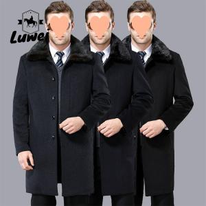 Autumn Winter Men Single Breasted Clothing Heavy Utility Cotton Slim Trench Coat