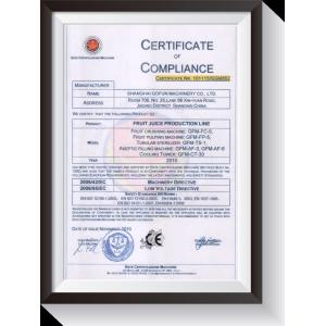 Shanghai Gofun Machinery Co., Ltd. Certifications