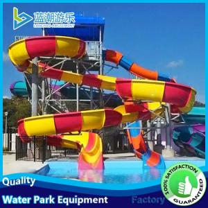 Durable Fiberglass Water Slide with 12 Years Working Life ISO9001 Certified and