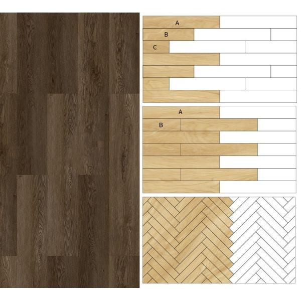 Wood Texture Indoor Decoration 4mm 5mm 6mm PVC SPC Click Lock Vinyl Graphic