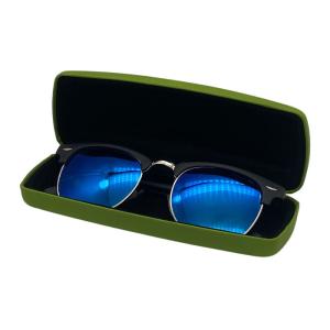 OEM Hard Clamshell Glasses Case , Green Iron Glasses Case