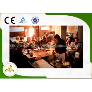 Rectangular Teppanyaki Grill Cooktop Table Stainless Steel 304 & Alloy Steel Material