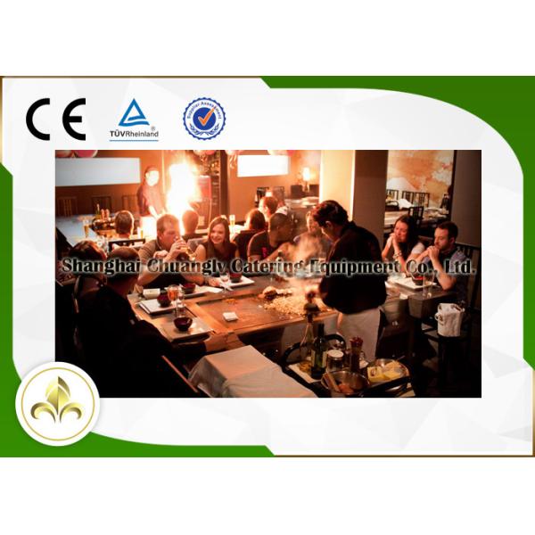 Buy Rectangular Teppanyaki Grill Cooktop Table Stainless Steel 304 & Alloy Steel Material at wholesale prices