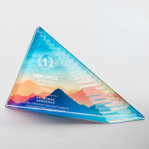 China Acrylic Creative Award Plaque 13.5 X 22.5 X 4 cm Size for Outstanding Employees Customizable Logo on sale