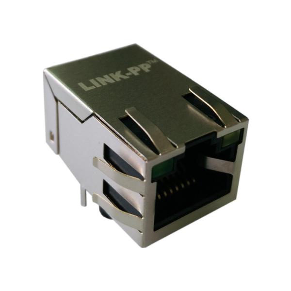 Buy 1500Vrms Isolation RJ45 Modular Jack , Cross Foot PCB 08B0-1D1T-06-F at wholesale prices