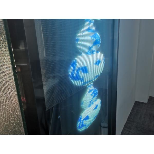 Indoor Curtain Window TV Glass Transparent LED Screen P16 Fixed Installation
