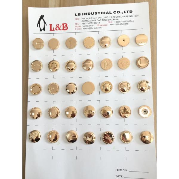 wholesale Zinc Alloy Screw Jean Button Custom brand logo metal button