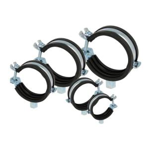 Hot Dip Galvanized Two Screws epdm Pipe Cushion Clamps