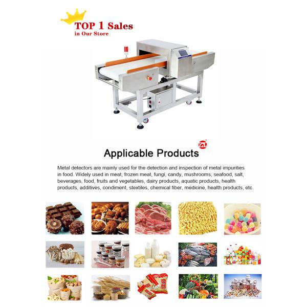 SUS 304 Conveyor Metal Detector Machine For Food Industry High Sensitivity