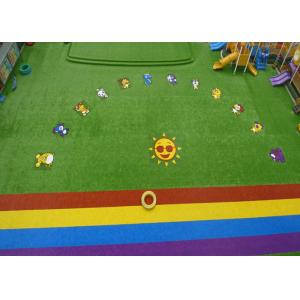 Custom Natural Green Coloured Artificial Grass For Garden Playground
