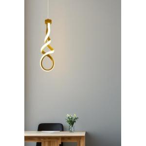 Modern LED twisted aluminum chandelier dimmable kitchen dining room single