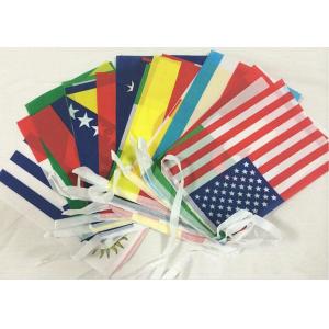 Polyester Bunting Flags Outdoor , 10*15cm Decorative International String Flags