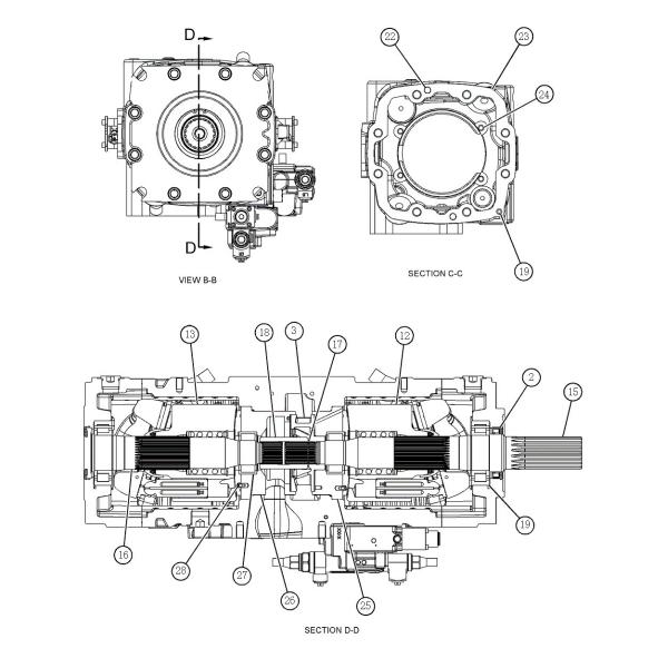 369-9655 3699655 458-6023 For Excavator Hydraulic Main Pump A28VO280 TQ 390F 374F Piston Pump Aftermarket