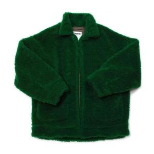 Print Heavy Fleece Oversized Custom Zip up Sherpa Jacket