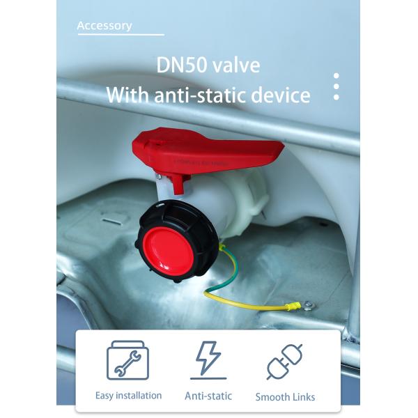 Structure Butterfly Valve Media Water DN50 75MM Plastic HDPE Valve for IBC Water Tank