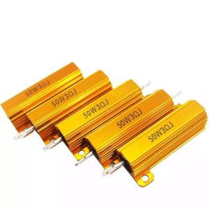 RX24 75W 10K Ohm Power Golden Aluminium Housed Metal Shell Case Wire Wound