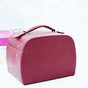 Fashionable Colored Portable Travel Jewelry Box Custoner Size For Cosmetics