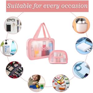 Multifunctional Travel Toiletry Makeup Bag Water Resistant With Handy Handle