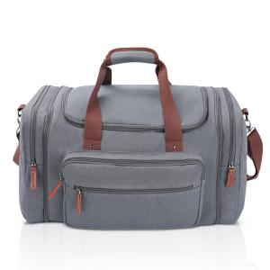 Large Capacity Grey Suitcase Duffle Bag With Shoe Compartment