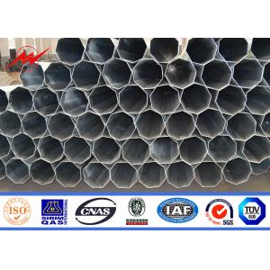 Multi Sided 8m 12 KN Steel Power Poles With Hot Dip Galvanization Powder Coating