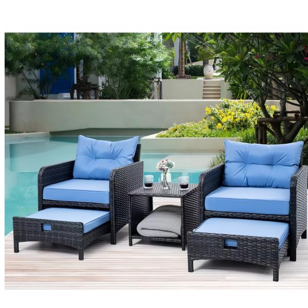 Garden Rattan Outdoor L Shaped Sofa Customized Sizes Patio Furniture Sets Garden Rattan Outdoor L Sofa