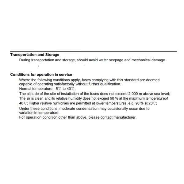 EV / HEV Application Ceramic Fast Acting Fuse 1000VDC