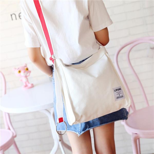 New canvas small ring shoulder Messenger bag simple portable leisure Joker bag