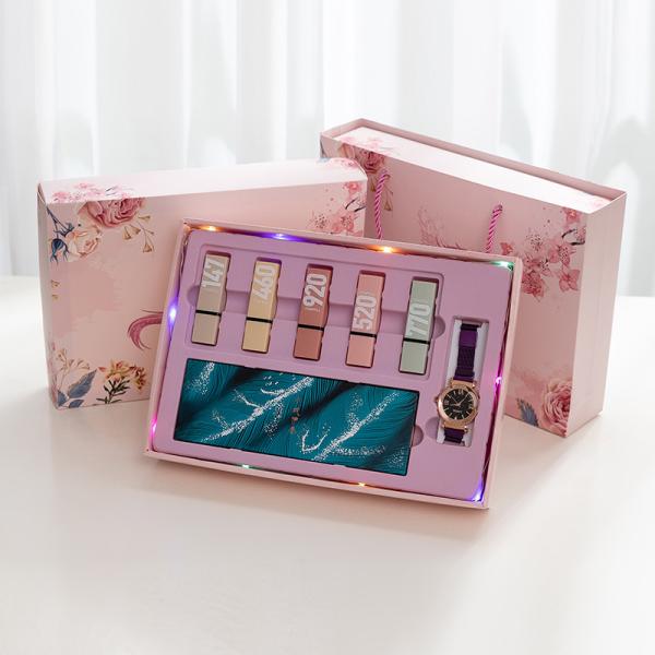 Colorful Rigiding Cardboard Lipstick Jewelry Gift Box With Your Own Logo Paperboard Liner