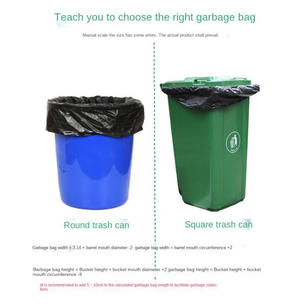 Large Size 140*120 Disposable Black Sanitation Thickened Flat Big Garbage Bag Factory Wholesale Plastic Garbage Bag