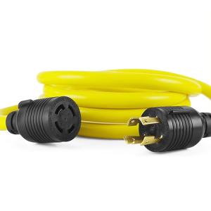Quality 30 Amp 15FT 10 Gauge Pure Copper STW Wire ETL Listed 4 Prong L14-30P L14-30R Generator Extension Cord for RV and Camper for sale