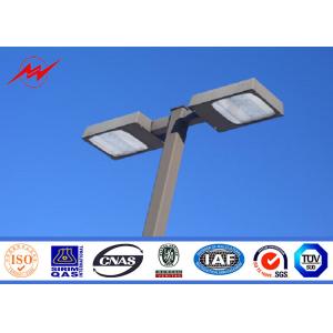 Square 6m Round Tapered LED Parking Lot Light Pole With Galvanization