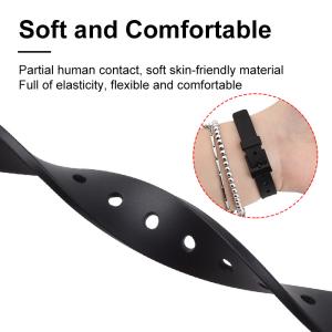 Skin Friendly Silicone Rubber Wristband , Silicone Watch Strap 24mm