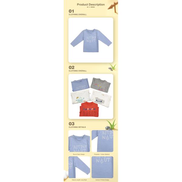 T-Shirts Anti-wrinkle Super Soft O-neck Bulk Buy Cute Long Sleeve Newborn Tops for Infants