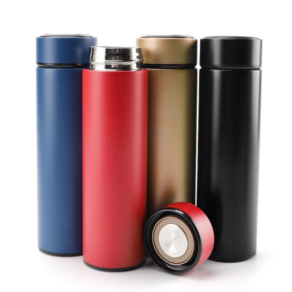 2020 Best Sale Double Wall Stainless Steel Vacuum Insulated Led Temperature Display Smart Water Bottle Metal Thermos Flasks
