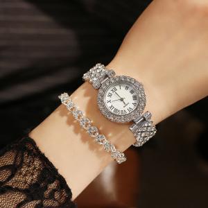28mm Women Quartz Wrist Watch SL68 Movement Water Flashing Plating