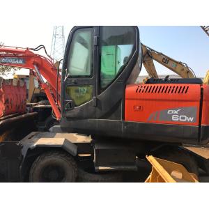 High Effective 6 Ton Mini Wheel Excavator Doosan Dx60W for Sale, Used Doosan