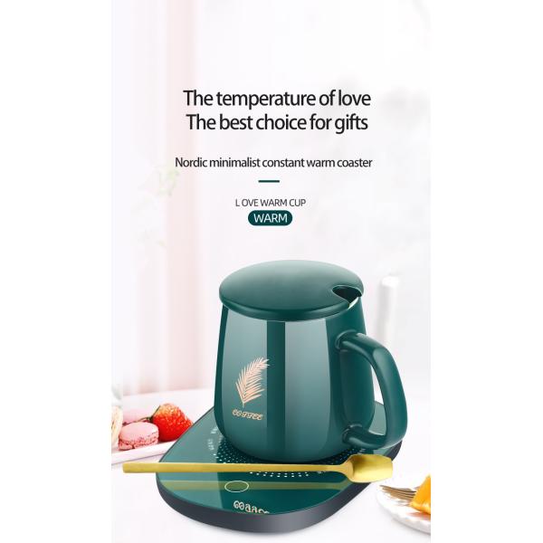 2023 Hot Sell Smart Ceramic Sublimation Coffee Cup Mugs, Constant Temperature 55 Degree Usb Electric Coffee Mug Warmer