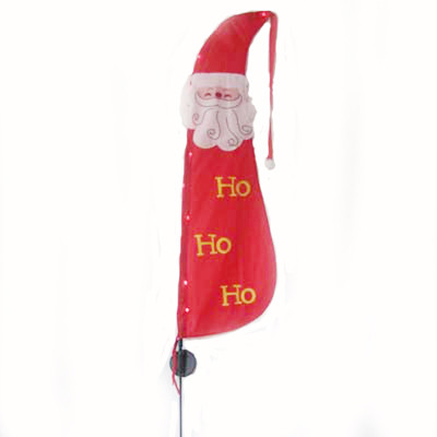 Buy Christmas Solar LED Garden Flag Santa Claus at wholesale prices