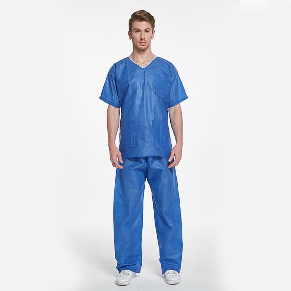 Protective Isolation Doctor Scrub Suit 30g Latex Free For Theatre