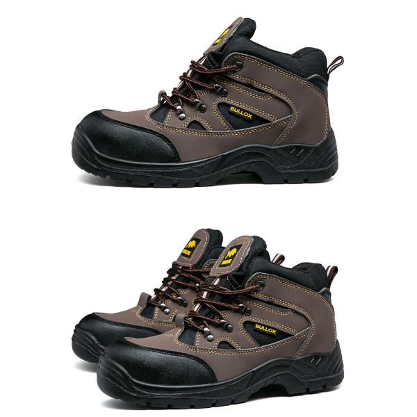 Oxford Cloth Security Boots Men PU Injection Sole Steel Plate Anti Proof Work For Mens