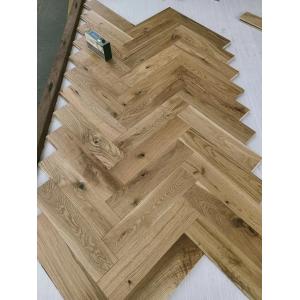 Rustic Oak Herringbone Parquet Flooring Block Natural Lacquered