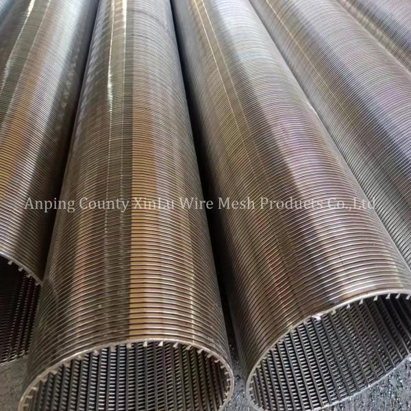 Johnson Wedge Wire Screen Pipe Anti Rust Continuous Slotted Steel Tube